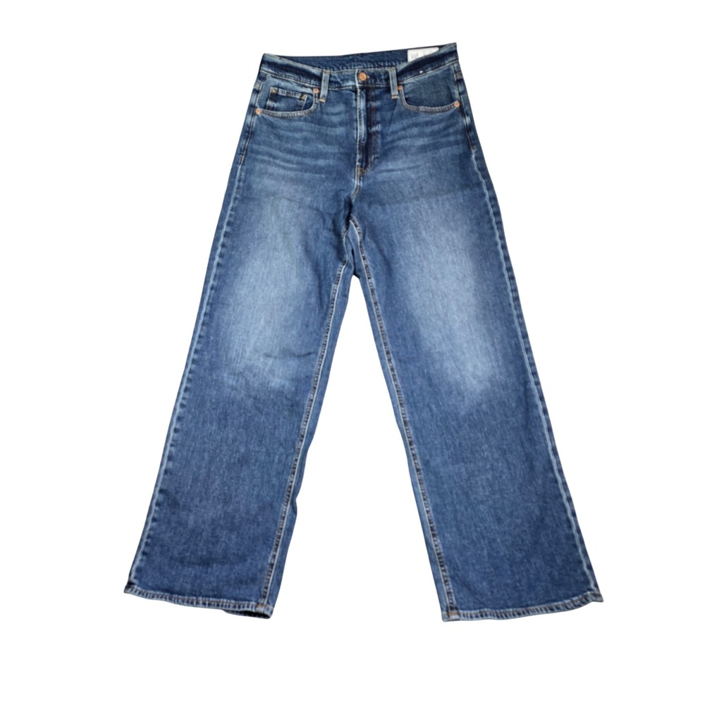 Gap 90s Loose High Rise Jeans Womens 30/10R Medium Indigo‎ Wide Leg Denim Baggy